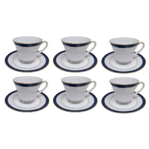 Jogo de xícaras chá em porcelana Noritake Ana 6 peças
