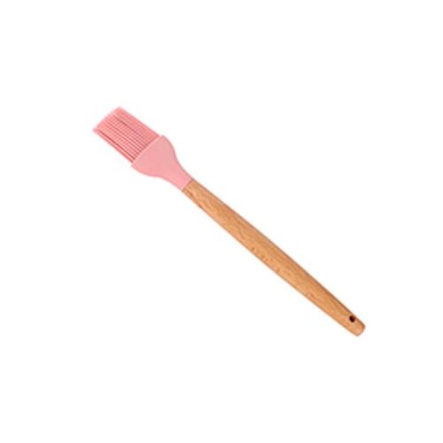 Pincel silicone com cabo bambu Lyor Charmy 27,5cm rosa