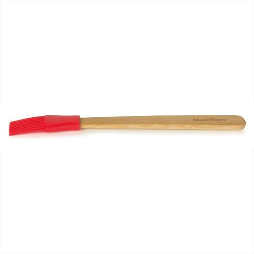 Pincel em silicone com cabo bambu Multiflon 30cm vermelho