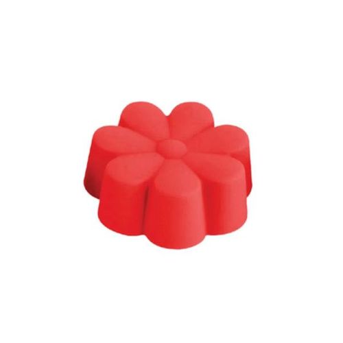 Jogo formas em silicone Uny Gift Flor 6cm 12 peças vermelho