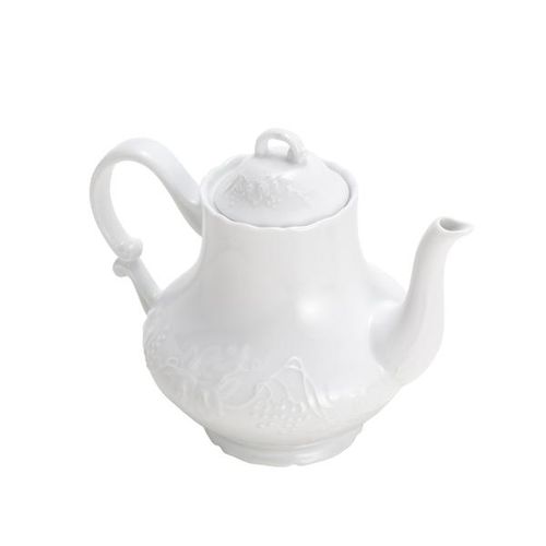 Bule para chá em porcelana Wolff Limoges Vendage 1,5L branco