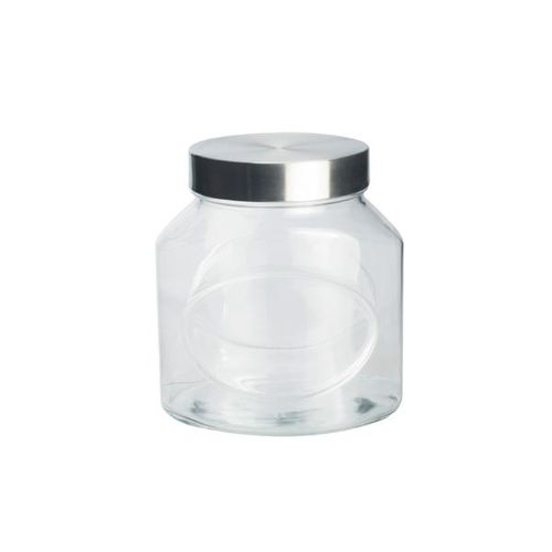 Pote em vidro com tampa de metal Pasabahçe Elips 1,5 litro
