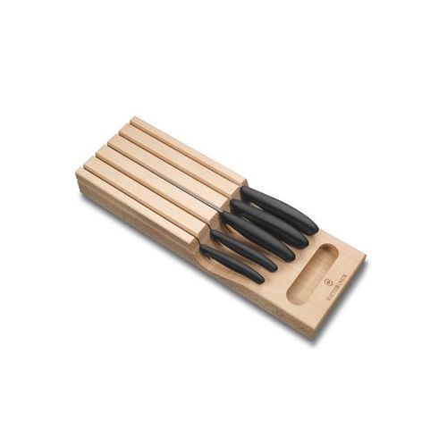 Jogo de facas com suporte em madeira Victorinox Classic Swiss 5 peças