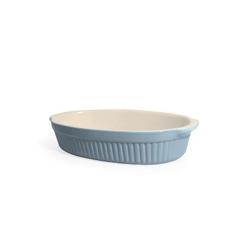 Assadeira oval em cerâmica Jomafe Classic Ceramics 28cm azul