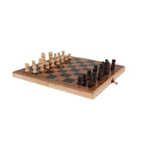 Jogo de xadrez pequeno em madeira Uny Gift 23,5x3x11,5cm