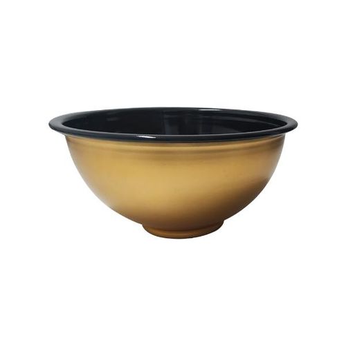 Champanheira bowl em alumínio Alumiart 15x33x12cm black gold