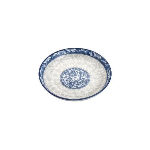 Prato de sobremesa em porcelana Lyor Blue Garden 19x3,5cm