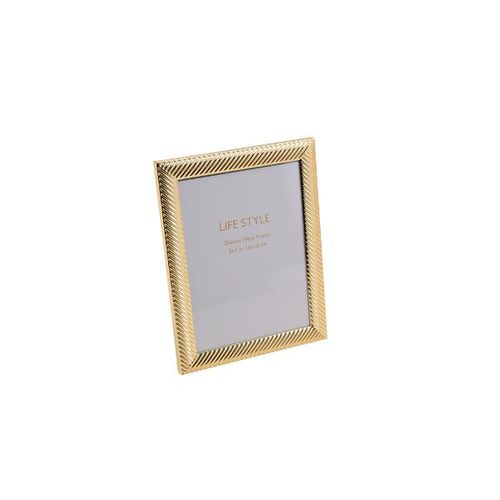 Porta-retrato em aço Prestige Thick Line 13x18cm dourado