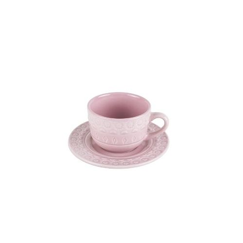 Jogo de xícaras de café porcelana Wolff Grace 80ml 4 peças rosé
