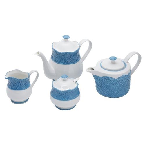 Jogo para chá/café em porcelana Wolff Givemy 4 peças azul