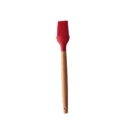Pincel silicone com cabo bambu Lyor Charmy 27,5cm vermelho