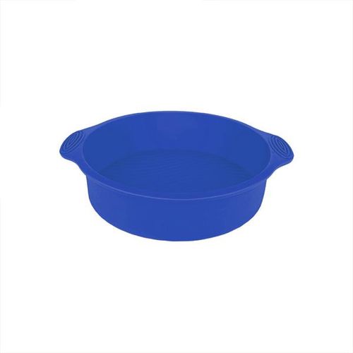 Forma para bolo redonda em silicone Uny Gift 22cm azul