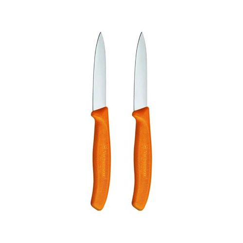 Jogo de facas para descascar Victorinox Swiss Classic 2 peças 8cm laranja