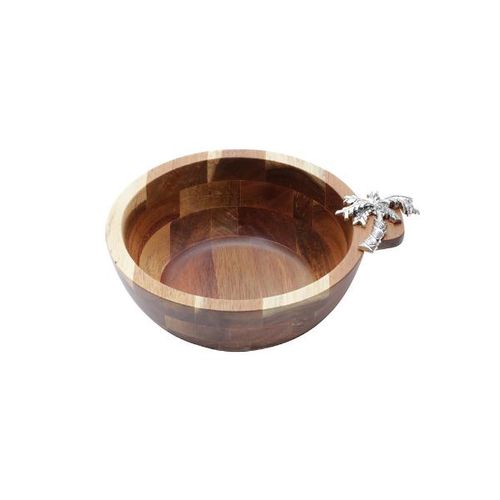 Bowl em madeira acácia Bon Gourmet Palmeira 20x7,5cm