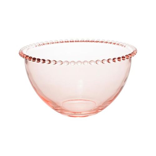 Saladeira em cristal Wolff Pearl 21x12cm rosa