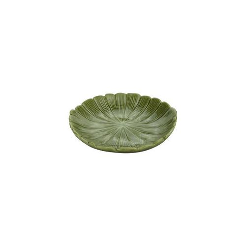 Folha decorativa de cerâmica Lyor Banana Leaf 16x16x3cm verde