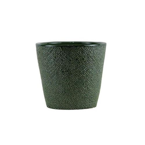 Vaso em cerâmica Ts Brasil Points 17x16cm verde metal