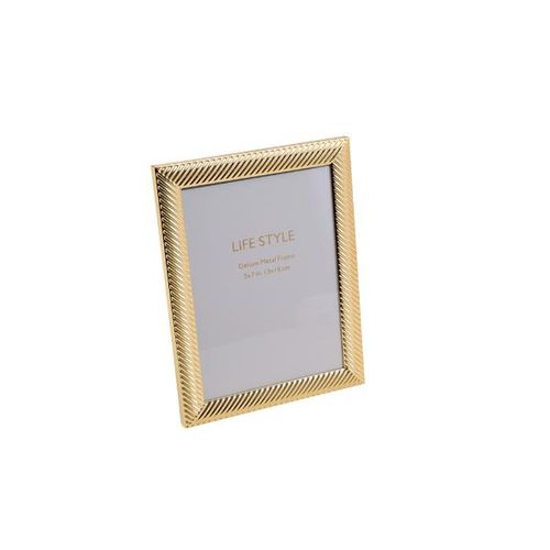 Porta-retrato em aço Prestige Thick Line 20x25cm dourado