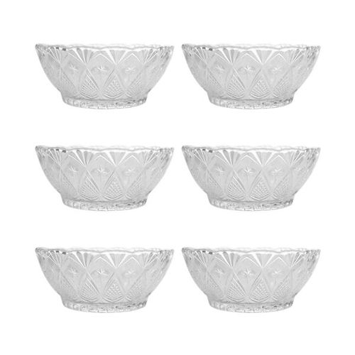 Jogo de bowls em vidro Lyor King 6 peças incolor