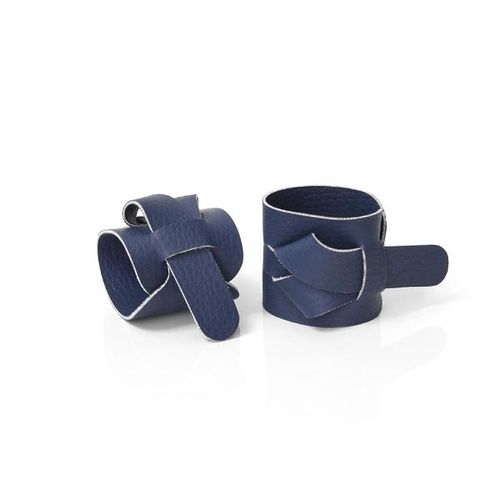 Jogo de argolas para guardanapos em PVC Copa&Cia Ravena 2 peças azul