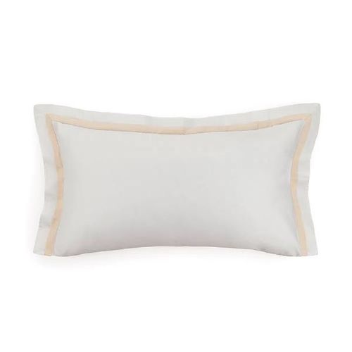 Fronha Trussardi  Vercelli 300 fios 50cmx90cm Branco/Perolla