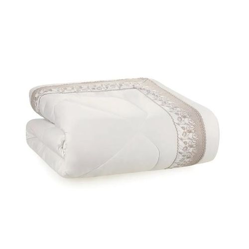 Edredom Trussardi Brescia 300 fios 2,50mx2,50m Queen Branco/Legno Edredom Trussardi Brescia 300 fios 2,50mx2,50m Queen Branco/Legno
