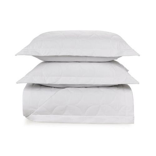 Colcha Trussardi Mompiano 200 fios 2,50mx2,50m Queen Branco/Branco Colcha Trussardi Mompiano 200 fios 2,50mx2,50m Queen Branco/Branco