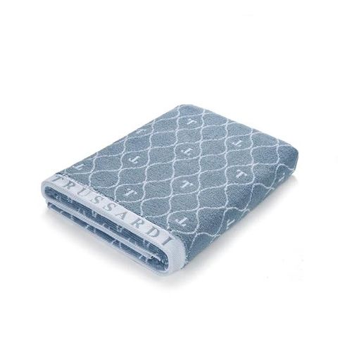 Toalha de rosto Trussardi Speciale 100% Algodão 48cmx90cm Azzuro Toalha de rosto Trussardi Speciale 100% Algodão 48cmx90cm Azzuro