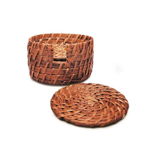 Porta-copos redondo em rattan Yoi Tyft Organic 7 peças Porta-copos redondo em rattan Yoi Tyft Organic 7 peças