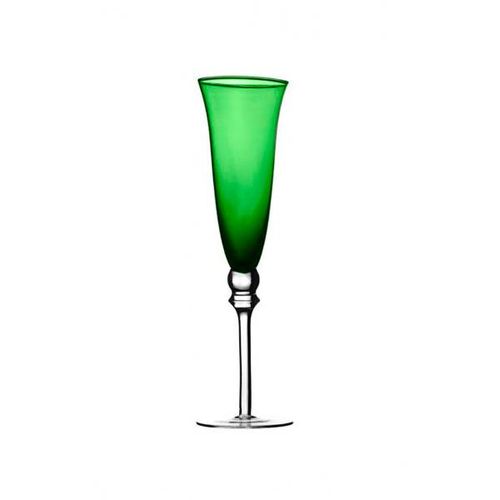 Taça para champagne em vidro Montarte verde escuro AA0909-1/VE