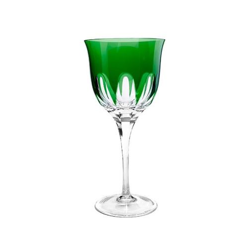 Taça água em cristal Strauss Overlay 225.045 520ml verde escuro