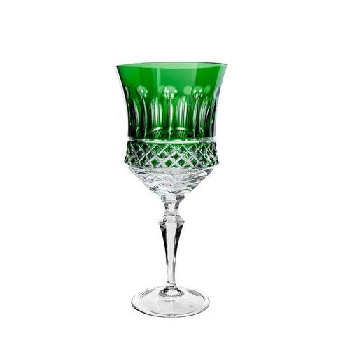 Taça água em cristal Strauss Overlay 119.069 400ml verde escuro
