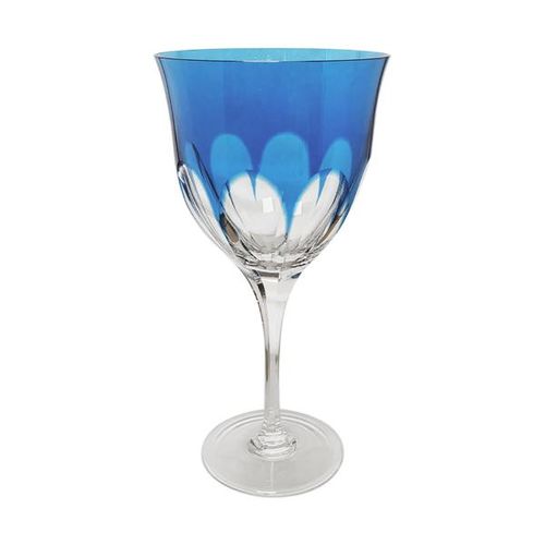 Taça água em cristal Strauss Overlay 225.045 520ml azul claro