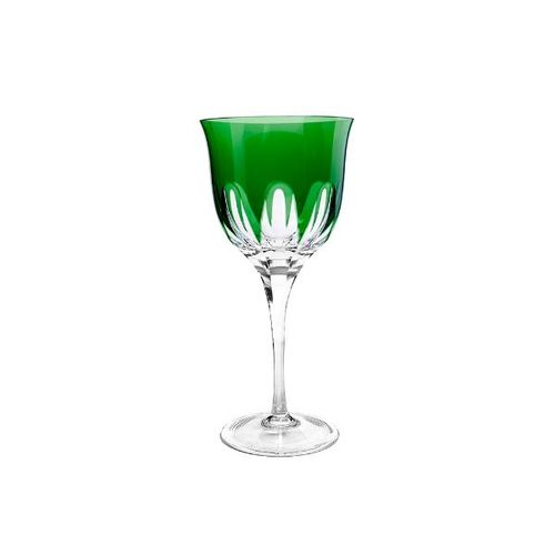 Taça vinho branco em cristal Strauss Overlay 225.045 330ml verde escuro