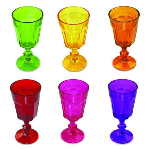 Jogo de taças coloridas Wincy 6 peças 235ml Jogo de taças coloridas Wincy 6 peças 235ml