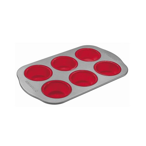 Forma para cupcake em silicone Sanremo 22,5x37cm vermelha
