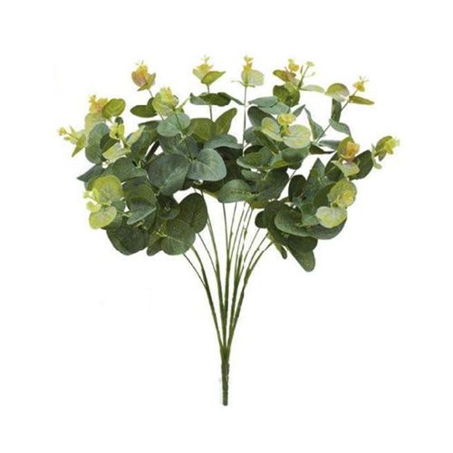 Buque eucalipto 15 galhos com 150 folhas em plástico Brilliance 55cm verde