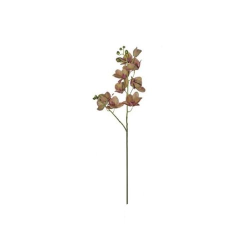 Haste orquídea phalaenopsis 2 galhos e 10 flores em plástico Brilliance 85cm laranja