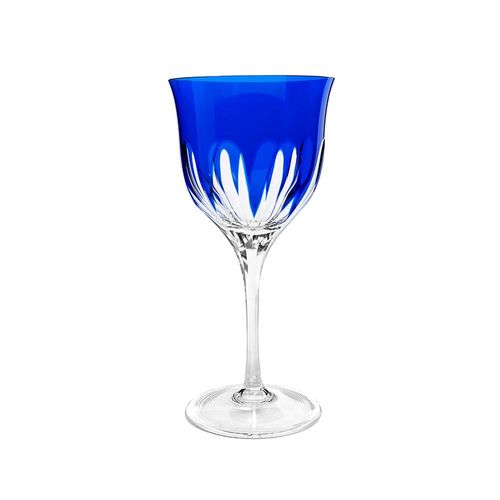 Taça água em cristal Strauss Overlay 225.045 520ml azul escuro