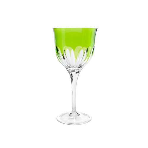 Taça vinho tinto em cristal Strauss Overlay 225.045 370ml verde claro