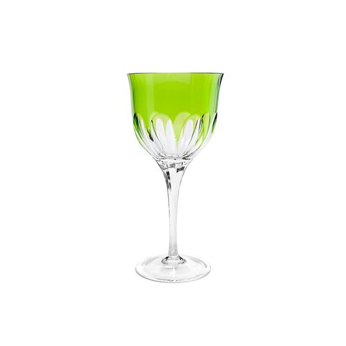 Taça vinho branco em cristal Strauss Overlay 225.045 330ml verde claro