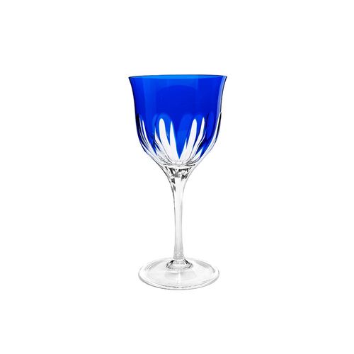 Taça vinho branco em cristal Strauss Overlay 225.045 330ml azul escuro