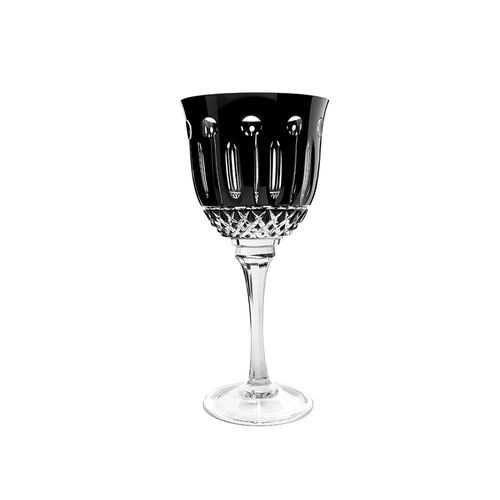 Taça vinho tinto em cristal Strauss Overlay 225.069 370ml preta
