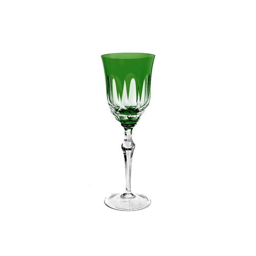 Taça vinho branco em cristal Strauss Overlay 237.055 310ml verde escuro