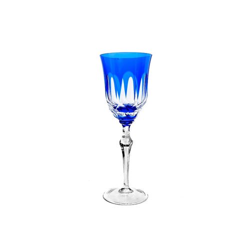 Taça vinho branco em cristal Strauss Overlay 237.055 310ml azul escuro