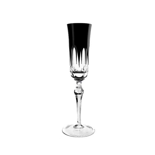 Taça champanhe em cristal Strauss Overlay 237.055 240ml preta