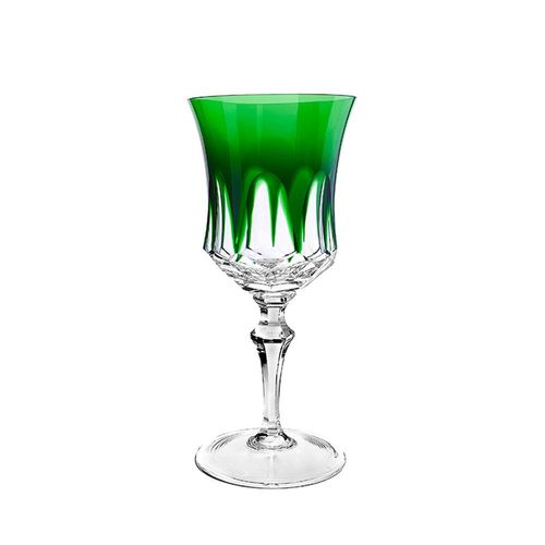 Taça vinho tinto em cristal Strauss Overlay 119.055 360ml verde escuro