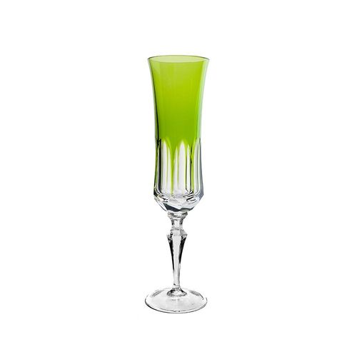 Taça champanhe em cristal Strauss Overlay 119.055 210ml verde claro