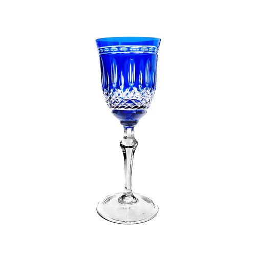 Taça água em cristal Strauss Overlay 237.068 460ml azul escuro