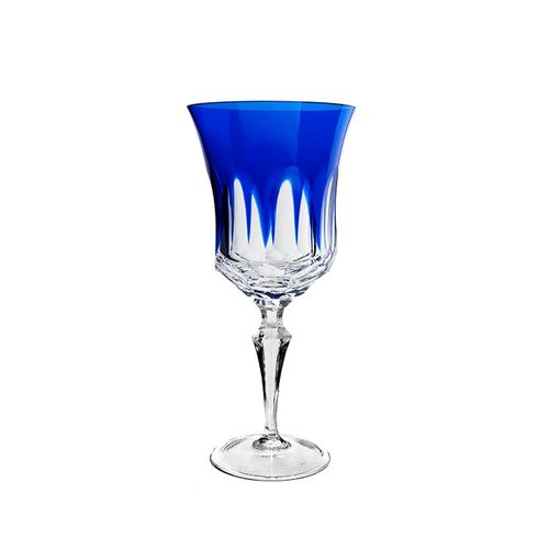 Taça vinho tinto em cristal Strauss Overlay 119.055 360ml azul escuro